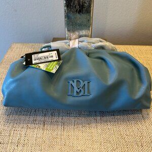 Badgley Mischka Wrapped Frame Clutch Chain Strap Blue